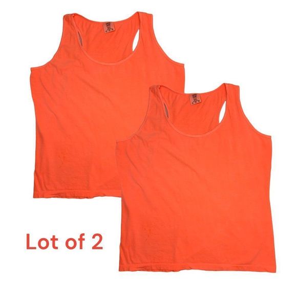 Lot of 2 Comfort Colors Garment-Dyed Women's Racerback Tank Top 4260L - Picture 1 of 4